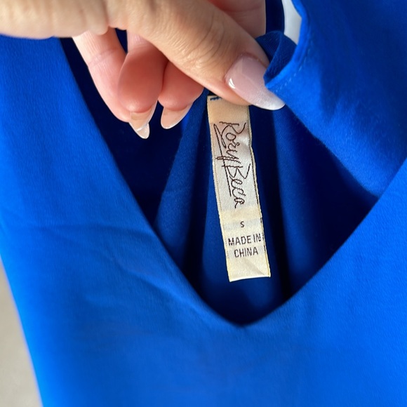 Rory Becca  100% silk blue mini dress. Perfect condition. Worn once. Size small. - Picture 5 of 9